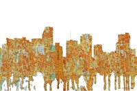 Miami Florida Skyline - Rust Fine Art Print
