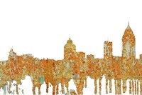 Mobile Alabama Skyline - Rust Fine Art Print