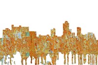 New Brunswick New Jersey Skyline - Rust Fine Art Print
