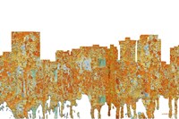 Newport News Virginia Skyline -Rust Fine Art Print