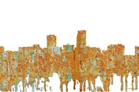 Omaha Nebraska Skyline - Rust Fine Art Print