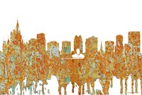 Orlando Florida Skyline - Rust Fine Art Print