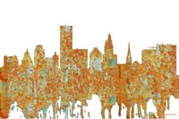 Providence Rhode Island Skyline - Rust Fine Art Print