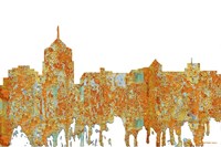 Roanoke Virginia Skyline - Rust Fine Art Print