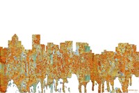 Salem Oregon Skyline - Rust Fine Art Print