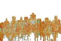 SaltLake City Utah Skyline - Rust Fine Art Print