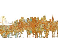 San Francisco California Skyline - Rust Fine Art Print