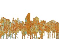 San Jose California Skyline - Rust Fine Art Print