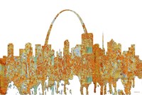 St Louis Missouri Skyline - Rust Fine Art Print