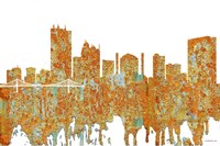 Toledo Skyline - Rust Fine Art Print