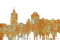 Virginia Beach Virginia Skyline - Rust Fine Art Print