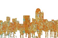 Winston-Salem North Carolina Skyline - Rust Fine Art Print