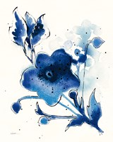 Independent Blooms Blue II Framed Print