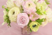 Pink and Lime Spring Bouquet I Fine Art Print