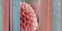 Salmon-pink Dahlia Collage Fine Art Print