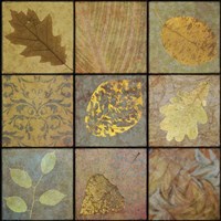 Golden Leaves Nine-Square Fine Art Print
