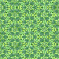 Stained Glass Green Pattern Fine Art Print