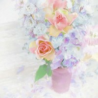 Larkspur and Roses Fine Art Print