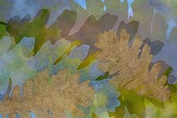 Fallen Leaves Green Golden Fine Art Print