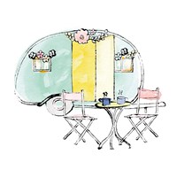 Girlfriends Cabin III Sq no Words Fine Art Print