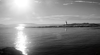 Lighthouse Sound Black and White Fine Art Print