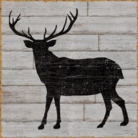 Lake Lodge II Grey no Words Framed Print