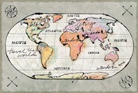 Mapped Shorelines I Neutral v2 Fine Art Print