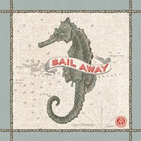 Drift Away Seahorse Framed Print