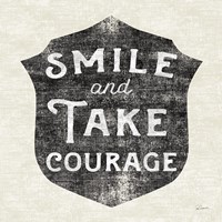 Take Courage Black Fine Art Print