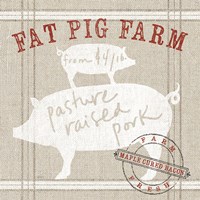 Farm Linen Pig Fine Art Print