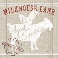 Farm Linen Goat Framed Print