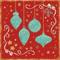 Trimming the Tree V no Words Framed Print