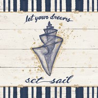 Calm Seas III Gold Rope Border Fine Art Print