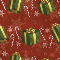 Santas List Pattern X Fine Art Print