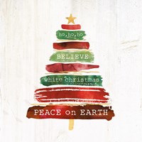 Tree Trimming IV on White Wood Fine Art Print