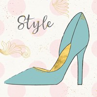 Fashion Blooms II Blue Fine Art Print