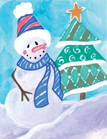 Happy Snowman III Fine Art Print