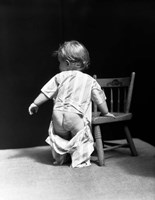 1930s Baby Wearing Drop Seat Pajamas Fine Art Print