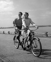 1950s Smiling Happy Couple Fine Art Print