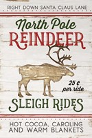 Vintage Reindeer Rides Fine Art Print