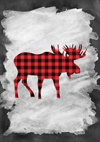 Plaid Moose Fine Art Print