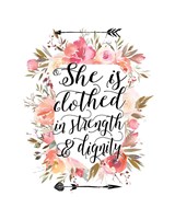 Clothed in Strength Floral Fine Art Print