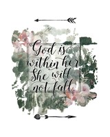 God is Within Her Floral Fine Art Print