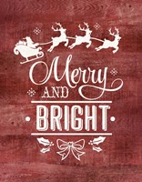Merry & Bright Santa Fine Art Print