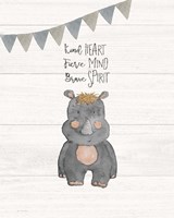 Kind Heart Hippo Fine Art Print