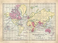 Vintage British Empire Map Fine Art Print