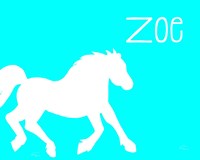 Blue Horse Fine Art Print