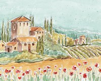 Tuscan Breeze I No Grapes Fine Art Print