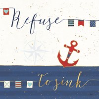 Underlined Nautical IV Framed Print