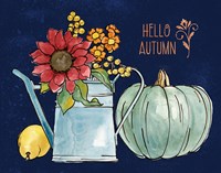 October Garden IV Blue Fine Art Print